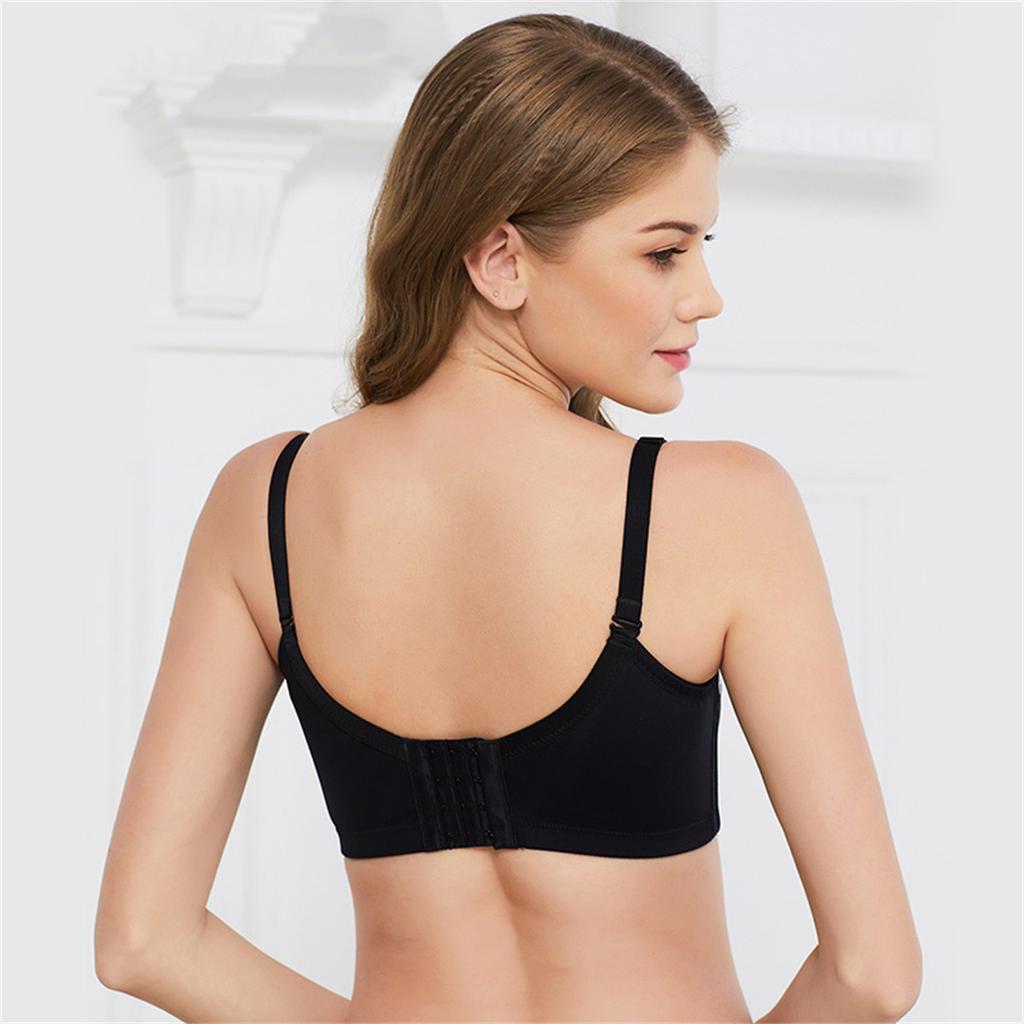 Thin Gathering Bra Embroidered Adjustable Back 3/4 Cup Bra for Women