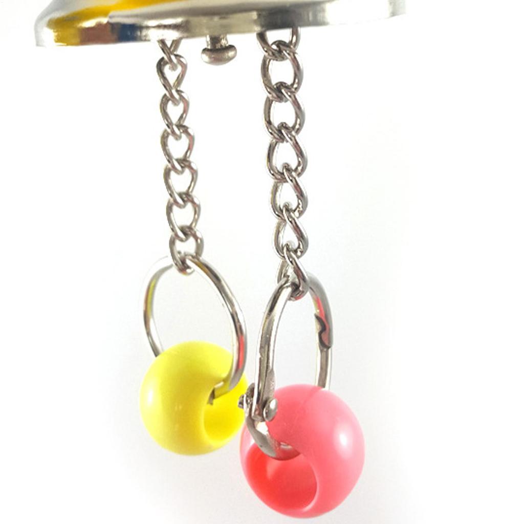 Parrot Bell Toys Birds Chewing Hanging Cage Bite Accessories Parakeet Beads Play Parrotlet Enrichment Toys Pet Bird Supplies