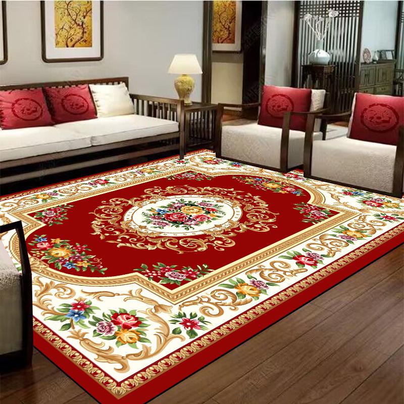 

Европейский Красный Роскошный Ковер Большой Декор для Гостиной Домашние Ковры Мягкий Удобный Ковер для Отдыха Противоскользящий Моющийся Коврик для Спальни 60x90cm