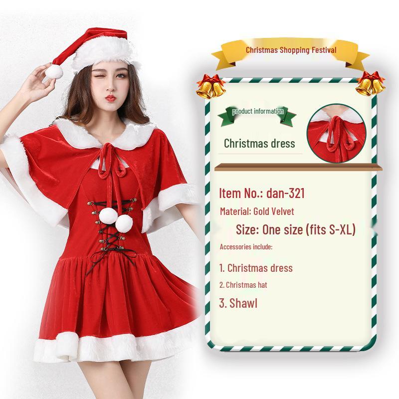 2023 Weihnachtsmann Weihnachtskostüm und Cosplay-Outfit-Set