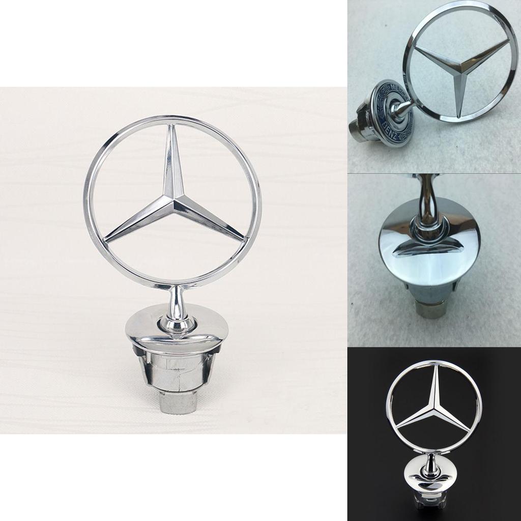 Premium Mercedes Benz Chrome Logo Hood Badge Emblem For Classic And Modern W201 W124