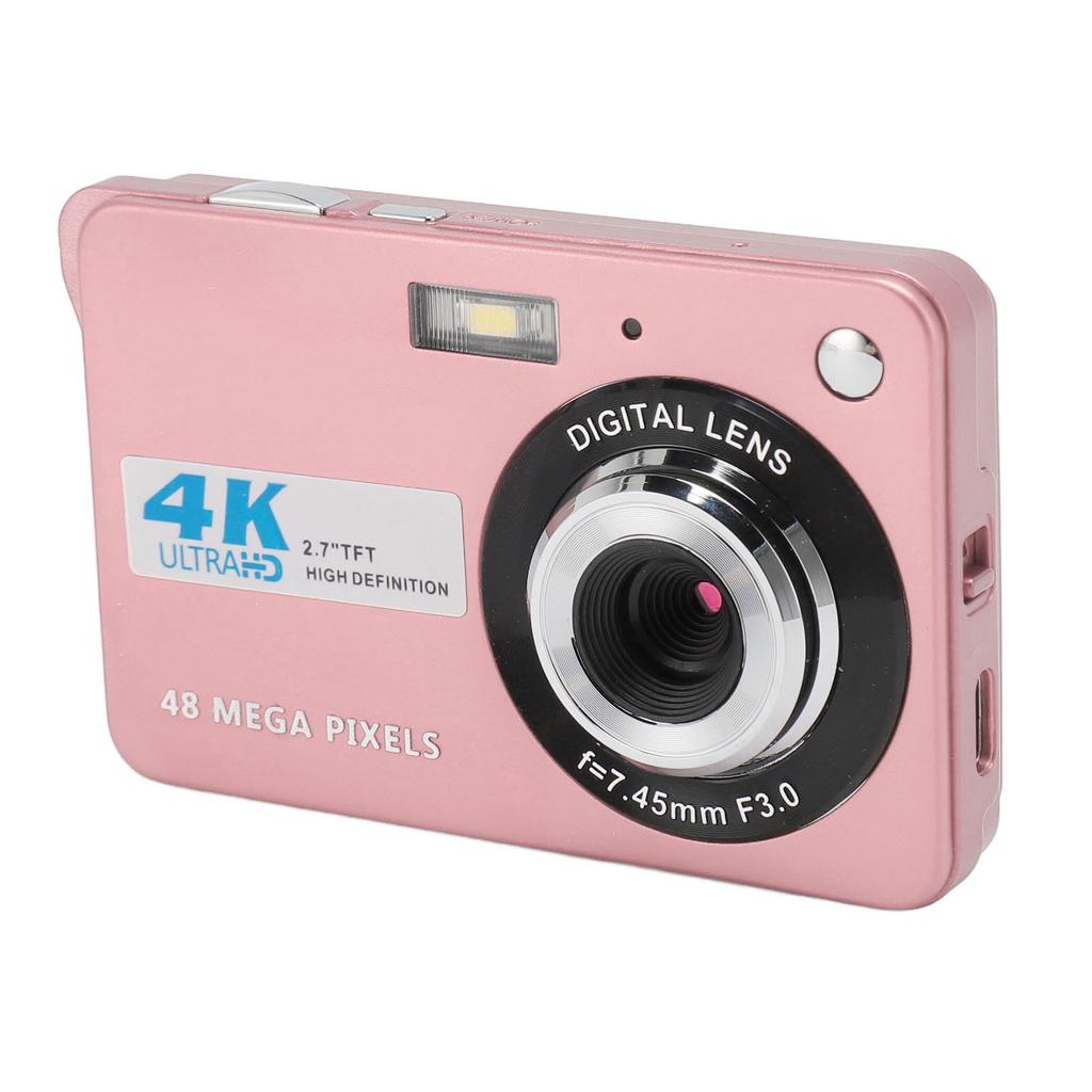4K Digital Camera 48MP HD 2.7 Inch Screen 8X Zoom Autofocus Auto Beauty Anti Shake Travel Camera with Fill Light for Teens Kids