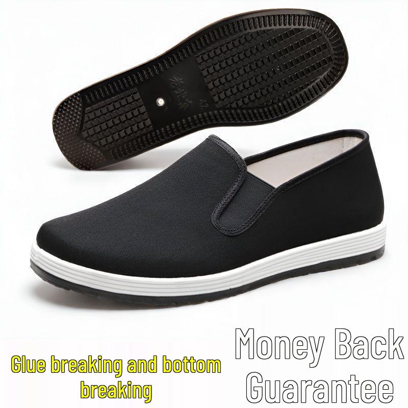 Handmade Old Beijing Rubber Sole Cloth Shoes with Breathable, Wear-Resistant Thousand-Layer Tire Soles