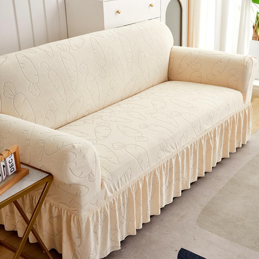 Thickened Skirt Jacquard Sofa Cover Full Coverage Universal Slip Proof Dustproof Sofa Cushion Cover