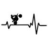 Heartbeat Vinyl Decals Waterproof Stickers for Motorcycle Car SUV Adventure Creative Auto Decor Accessories