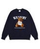 Wibelibellyu Wvv Bear Oversized Special Double-Sided Sweatshirt Navy