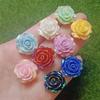 20mm Mixed AB Color Resin Flower Beads Rose Flatback Cabochon for Jewelry Bracelet Making Slime Fillings