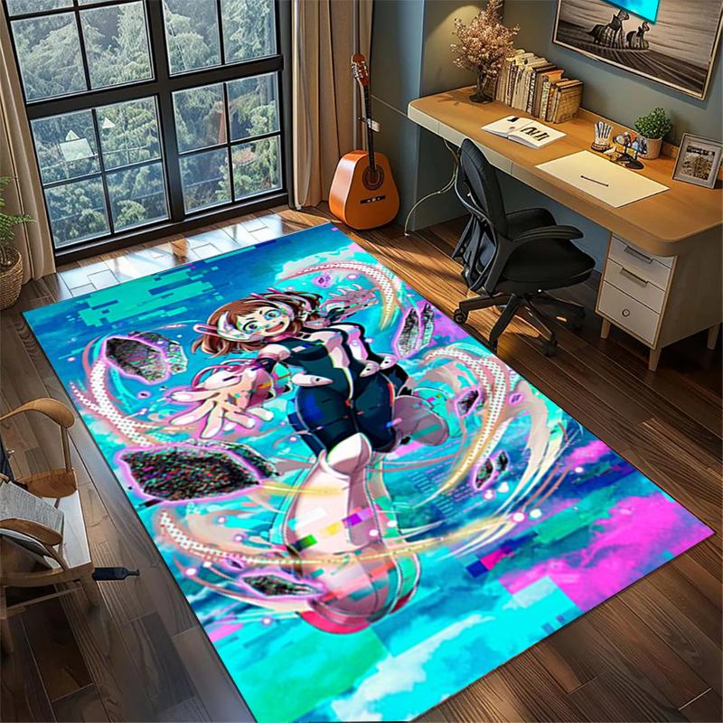 My Hero Academia Soft Area Rug Non Slip Washable Large Carpet Gamer Room Bedroom Decor