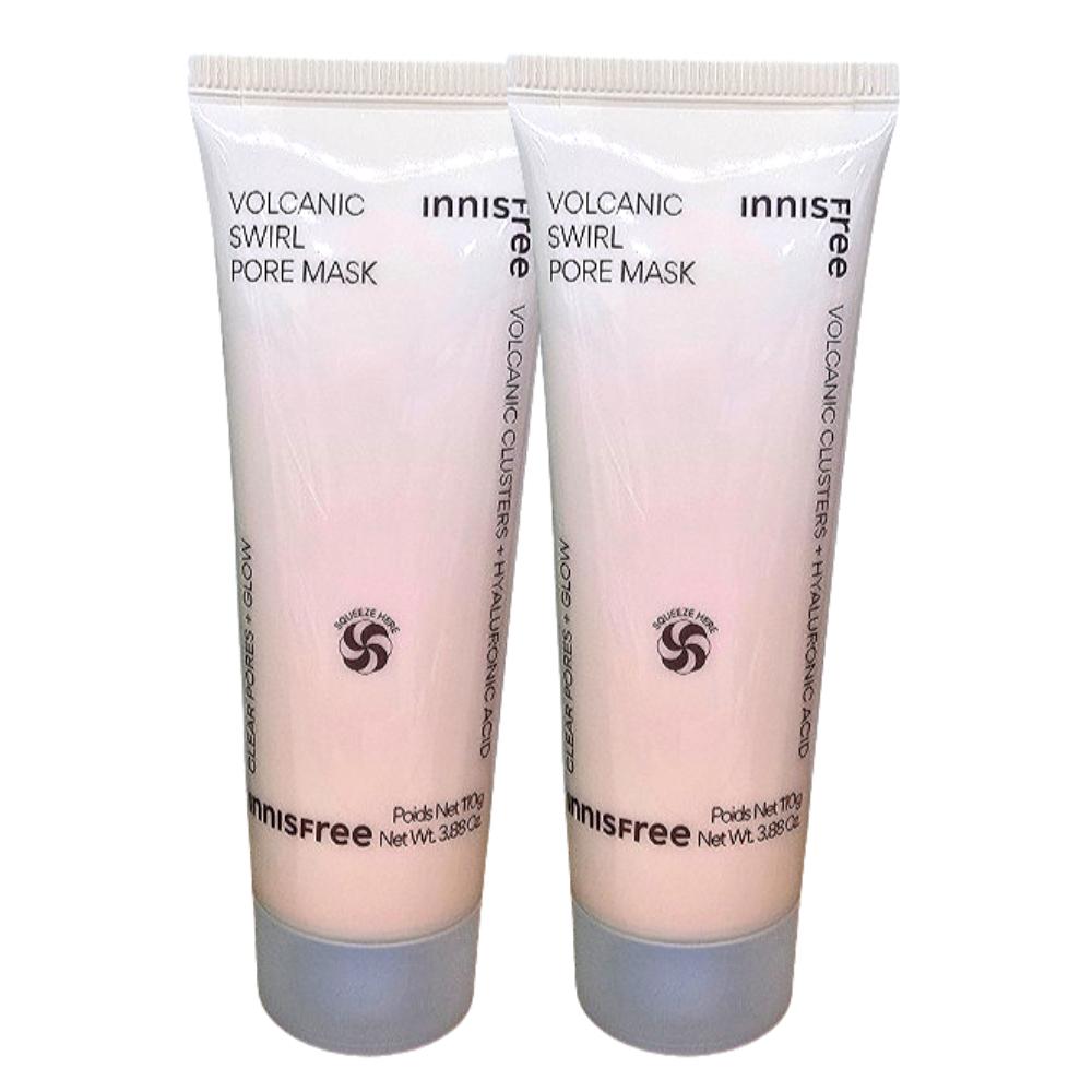Innisfree Jeju Volcanic Pore Dual Mask 110g | Clay Mask for Pores & Sebum Control | Blackhead Removal K-Beauty