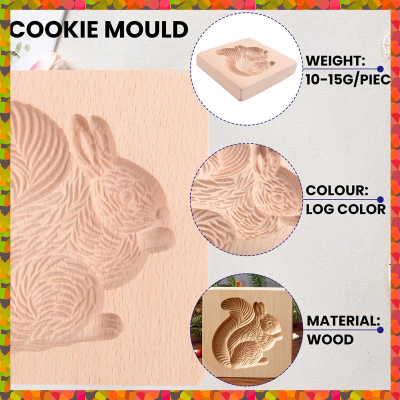 Promotion! Cookie Mold Shortbread Mold Wooden Biscuit Cutter Cookie Mold Cutter Gingerbread Biscuit Shortbread Mold