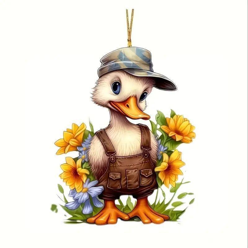 

Creative Acrylic Car Interior Hanging Ornament Whimsical Cartoon Design For Atmosphere