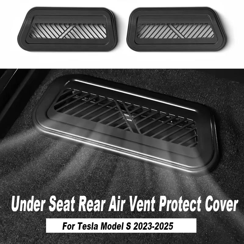 2 ks Pro Tesla Model S 2025-2025 Pod sedadlem Zadní mřížka ventilace Kryt proti zablokování Ochranné příslušenství mřížky výstupu na zadní lavici