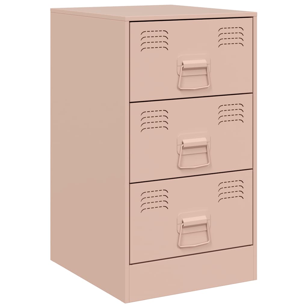 Nightstands 2 pcs. Pink 34.5 x 39 x 62 cm Steel