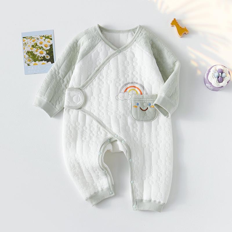 Thickened Cotton Padded Jumpsuit: Warm Winter Romper for Baby Boys & Girls