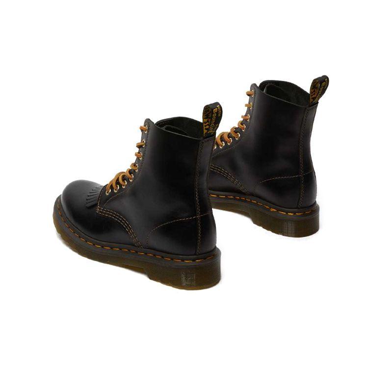 Dr. Martens 1460 Pascal Abruzzo Elastic Band Woven Bottom Short Boots Women Boots Black 26940001