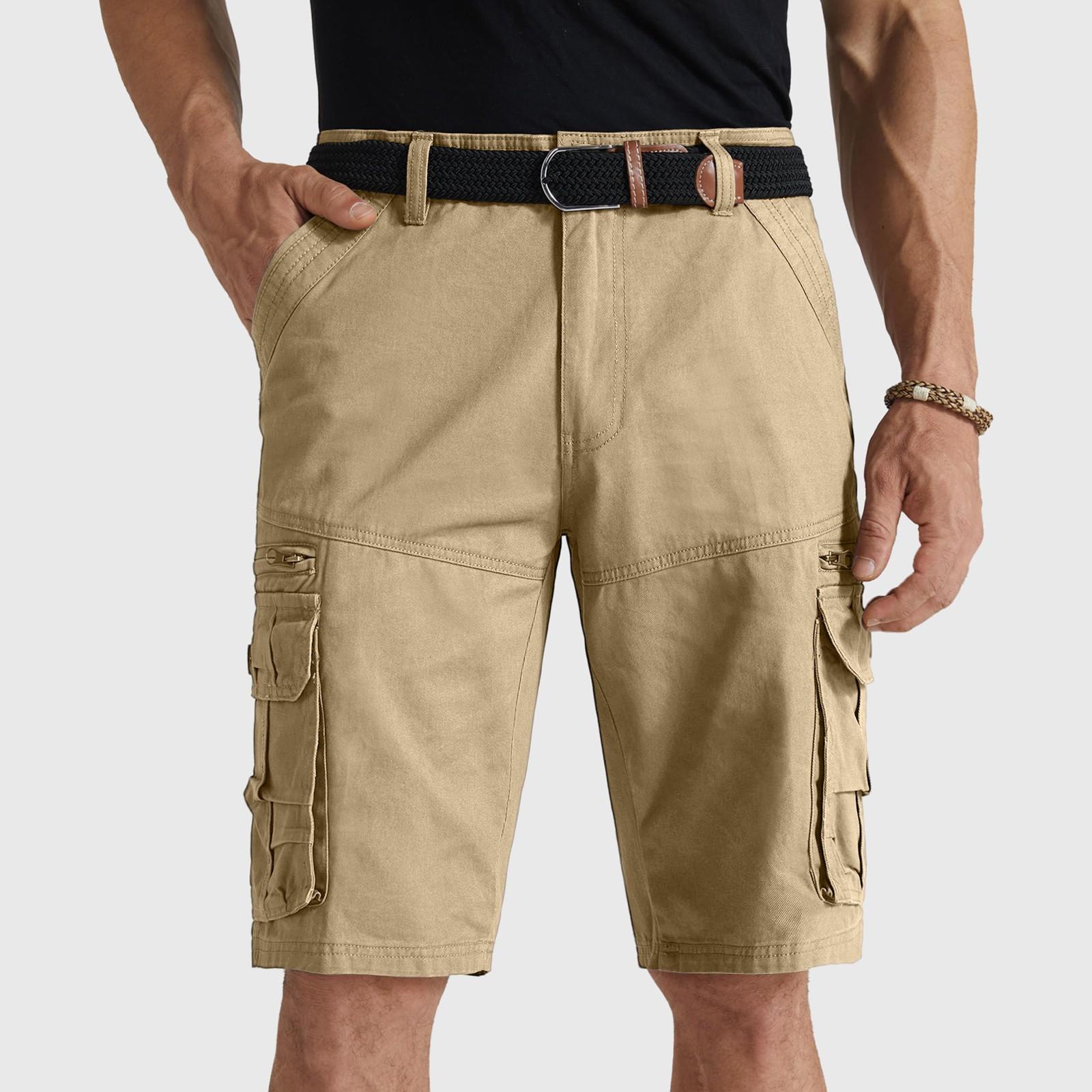 

Мужская спортивная карманная рабочая одежда, повседневные свободные шорты, повседневные шорты для бега 40 хаки