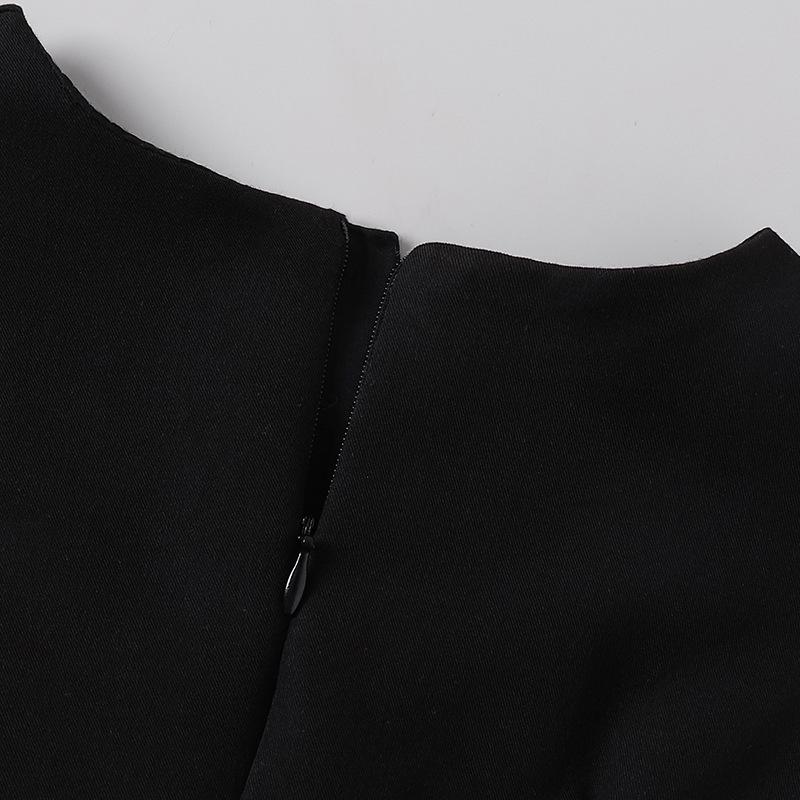 Sofort verfügbar Hochwertiges Schwarzes Netzkleid für Mädchen - Stilvolles 2026 Design