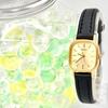 Used [NEW BATTERY] SEIKO Ladies Watch Gold Square 2P21-5B40 603536 New Strap