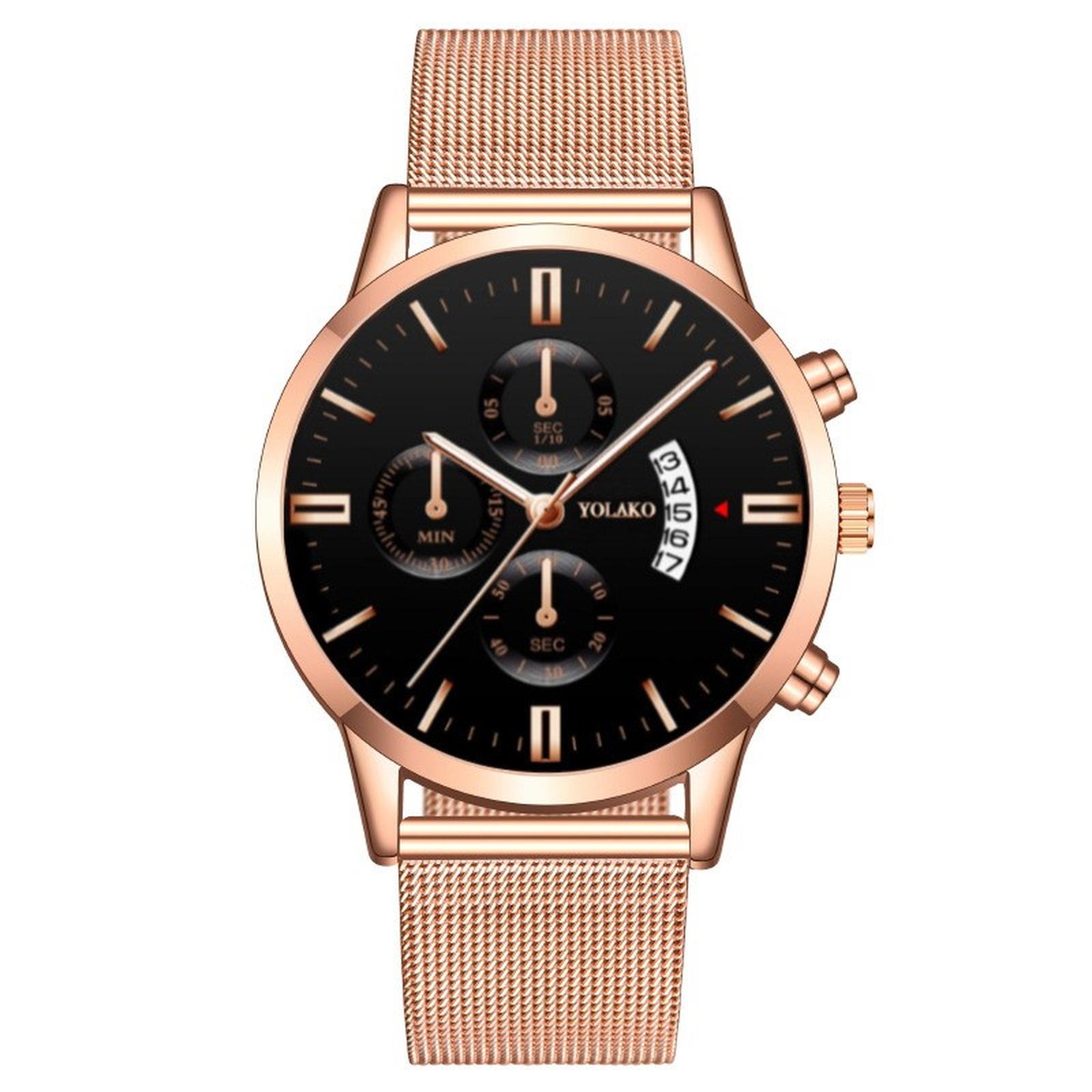 

Quality Mens Leather Business Fashion Watch Strap Watch For Gift Giving One Size