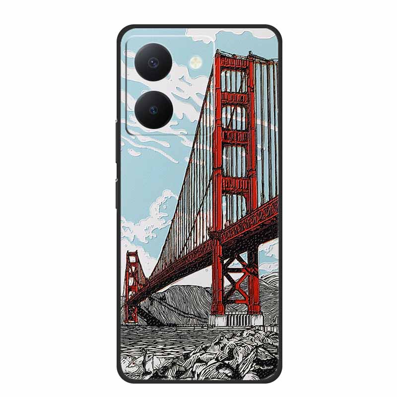 3D Emboss Case For Vivo Y27s Phone Case Relief Black Silicone Soft Back Cover Coque Funda For Vivo Y27s Case Y 27 s Capas 6.64"