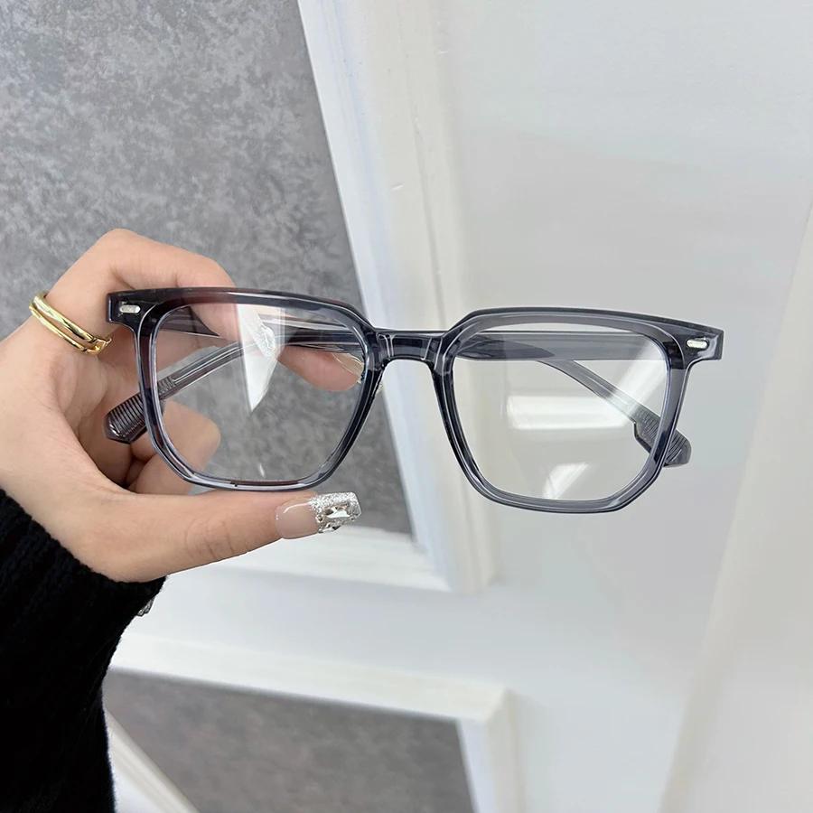 Designer Retro Square Eyeglasses Frame Clear Lens Vintage Glasses Unisex Outdoor Transparent Lens Gafas Fashion Men Women