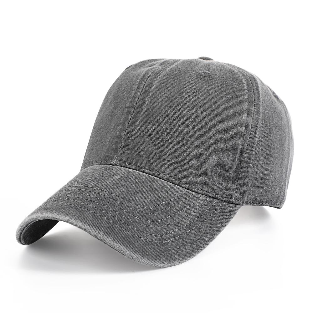 Gewaschene, verwaschene Baseballkappe aus Denim mit auffälligen Nähten, Sechs-Bahnen-Design, Schirmmützen-Stil zur DIY-Individualisierung – Perfekt für Sommer und Herbst.