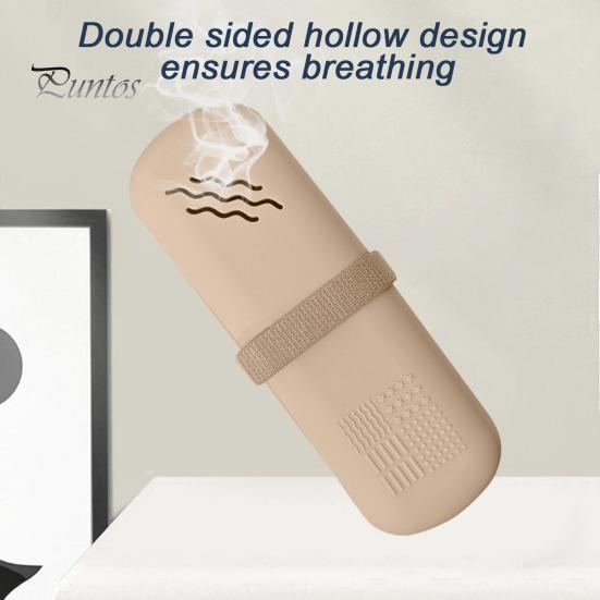 Kosmetiktasche aus Silikon, Reise-Make-up-Pinselhalter, tragbarer Pinsel-Organizer, belüftete Kosmetiktasche für den täglichen Gebrauch, Reiseaufbewahrung