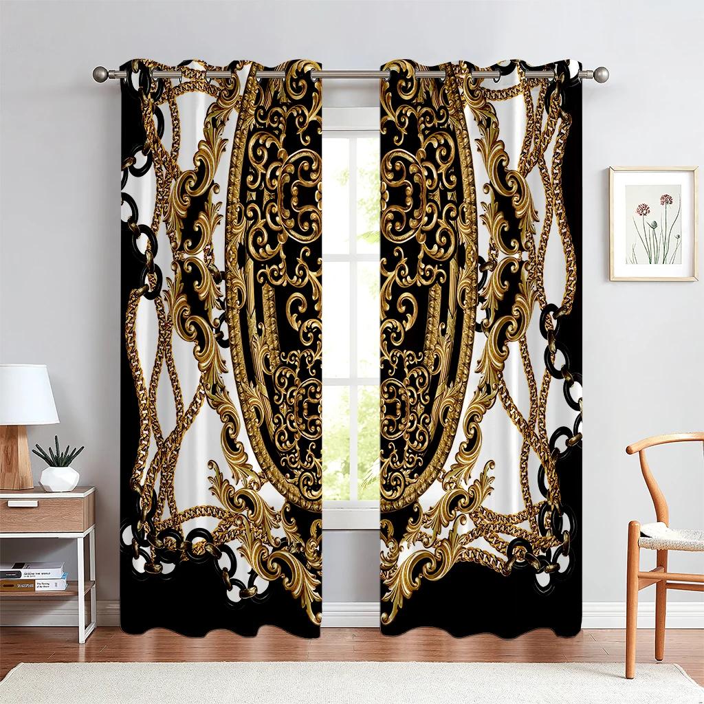 Tanie nowoczesne luksusowe czarne złoto czerwone poliestrowe abstrakcyjne geometryczne zasłony okienne do salonu sypialnia kuchnia drzwi wystrój domu