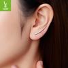 Personalized Long Ear Stud Earrings, Simple And High-End Royal Sister Style S925 Sterling Silver Stud Earrings.