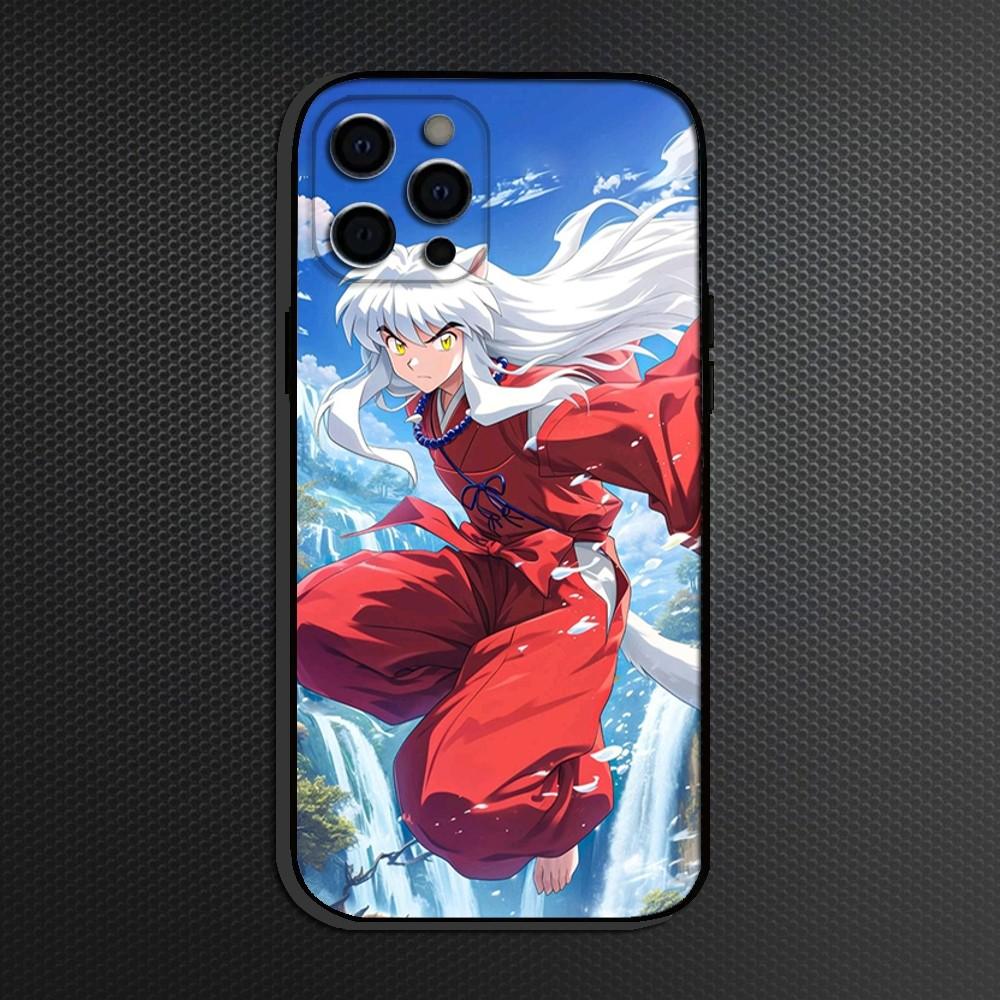 Inuyasha Anime Comics Phone Case For iPhone 16,15,14,13,12,11 Plus,Pro Max,XS,X,XR,SE Soft Silicone Black Cover