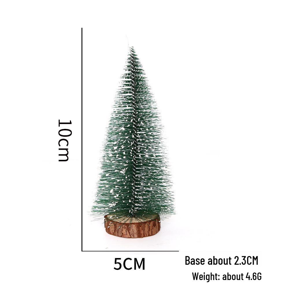 Christmas Mini Green & White Cedar Needle Tree Desktop Ornament