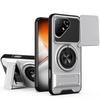 KEYSION Magnetic Phone Case for TECNO Pova 8 Pro 5G Slide Camera Protection Upright Kickstand 360° Ring Shockproof Back Cover