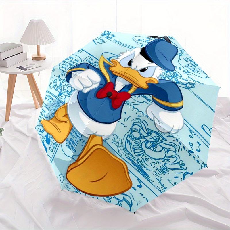 

1pc Disney Donald Duck Theme Automatic 3-Fold Umbrella Design, Cute Cartoon Pattern, Portable Outdoor Umbrella, Perfect, Holiday Gift for fa