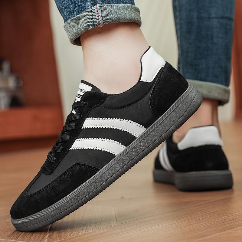 Fashion Outdoor Soft Formal Walking Footwear Non-slip Sneakers New Trend Genuine Leather Casual Shoes Lace Up Comfort Men Skate Shoes
