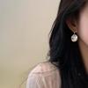 Korean-Style Pleated Texture Earrings for Women - Blogger-Inspired Simple Fashion Design