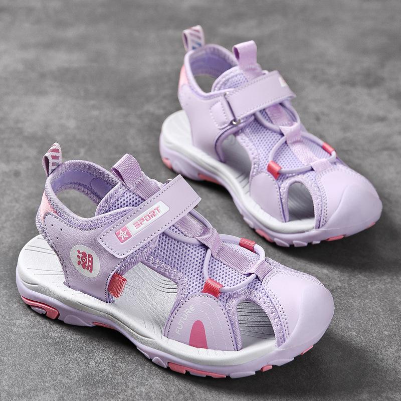 Kids Sandals Breathable Boys Non Slip Beach Sandals Outdoor Summer Children's Girl Closed Toe Sandals