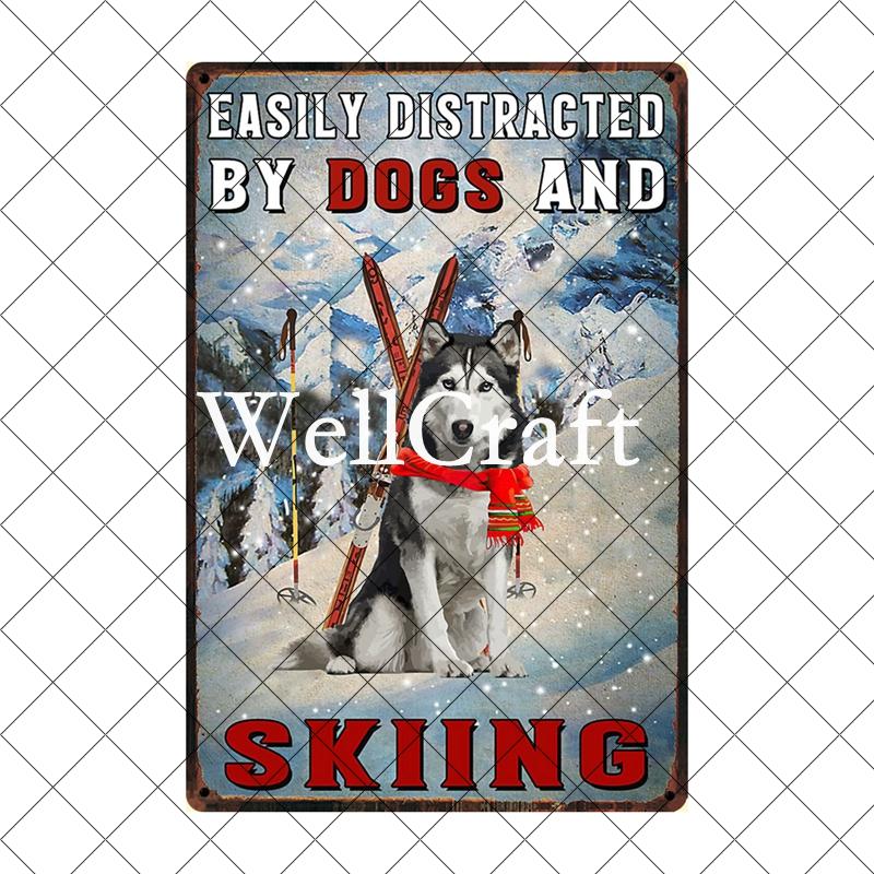 Wellcraft Pet Husky Dog Are Your Friend Wine Cafe Bath Shop Art Metal Tin Sign Wall Poster Iron Painting Pub D CM