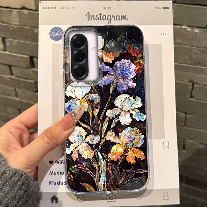 Luxury Flower Aesthetic Women Case For Samsung Galaxy A56 A16 A17 A26 A36 A06 A07 A55 A35 A25 A54 S24 S25 Ultra S22 S23 FE Cover