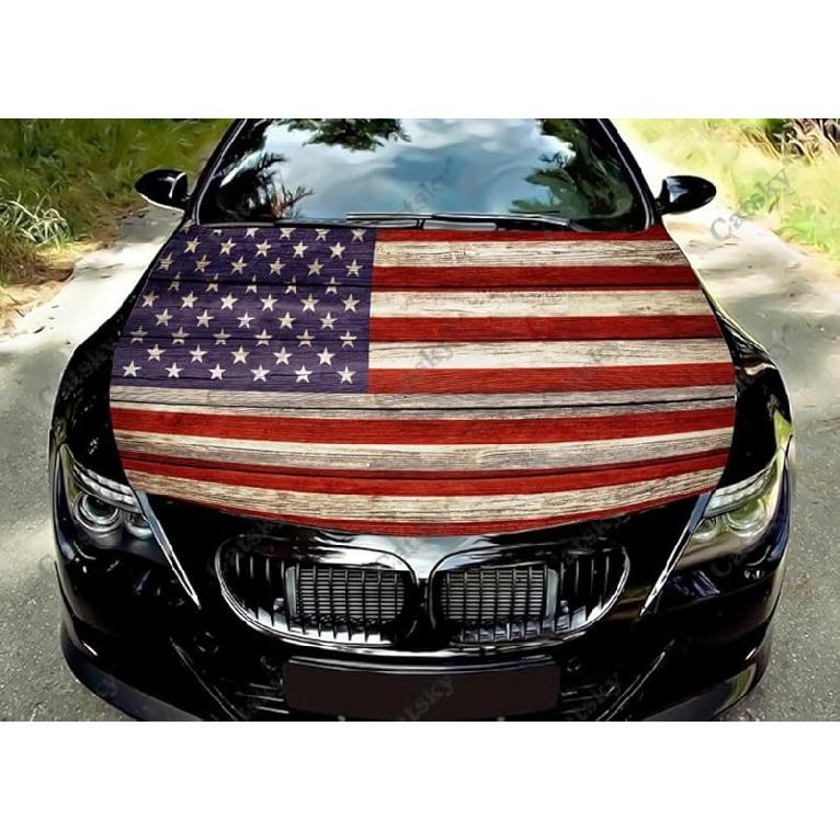 

Американский флаг капот автомобиля виниловая наклейка обертка наклейка дизайн наклейка универсальный грузовик американский флаг нерегулярный графический аксессуар двигатель флаг наклейка наклейка (59 American Flag 9