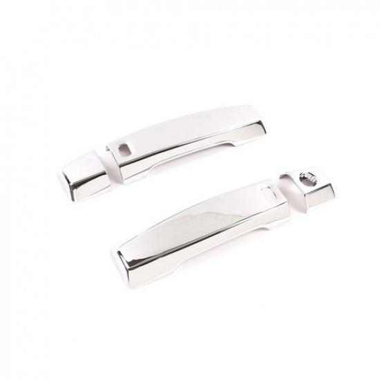 4pcs For 16- Nissan Titan Door Handle Covers Gloss Black w/2 Smartkey hole