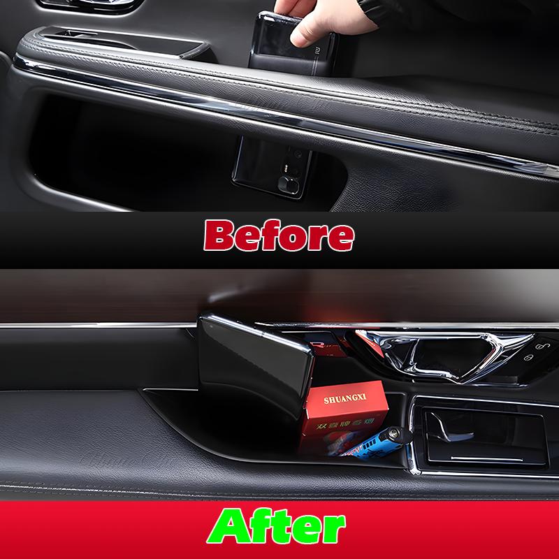 Storage Box for Jaguar XF X250 2008-2015 Front Door Side Ert Organizer Box Cars Accessories Interior Phone Card Placement