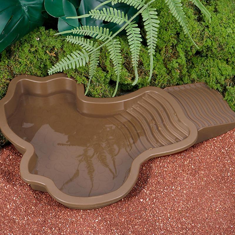 Turtle Bathing Basin Frog Bathing Basin Can Also Be Used As Food Bowl and Water Basin Suitable for Reptiles and Amphibians