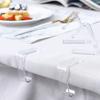 Neue 8 Stück Tischdeckenklammern Transparente Fixierklammern Haushalts-Tischdeckenhalter Kunststoffstopper Unsichtbare Anti-Rutsch-Tischklammern