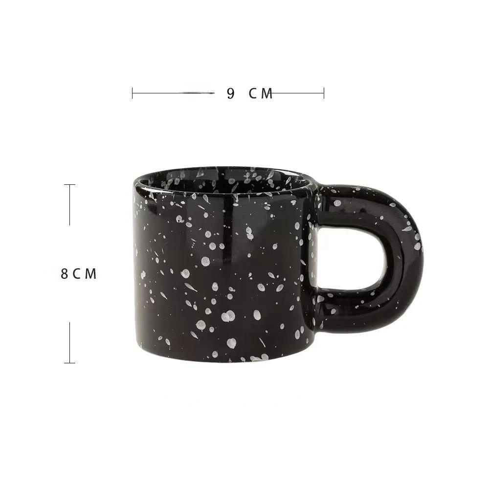 Household Water Cup Drinkware Coffe Ceramic Cup Simple Espresso Cups Spotted Mug Porcelain Coffee Cups Personalized Gifts Gift