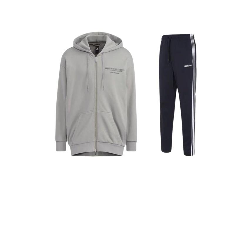 

Adidas Letter Print Pattern Long Sleeve Sweatshirt Comfortable Striped Long Pants Casual Sports Suit Men sweatshirt, pants, suit DU0457+-HZ7027 M