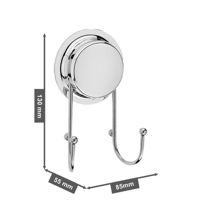 Kitchen Hook Stainless Steel Punch-free Strong Sticky Hook Bathroom Traceless Hanger Coat Hook Creative Single and Double Hook