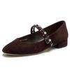 Women Mary Jane Flat Burgundy Yenny02 Eme04 26fbur