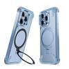 Leather Phone Case for iPhone 15 14 13 12 Pro Max 15 Plus With 360° Holder Frameless for MagSafe Wireless Charging Bumper