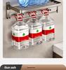 Gun Gray Punch-Free Space Aluminum Wall-Mounted Bathroom Towel Rack