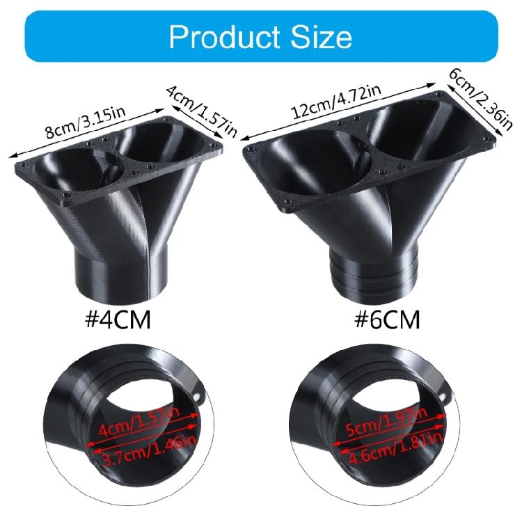 Cooling Fan Pipe Outlet Air Gathering Vent Air Outlet for 4cm/6cm Cooling Fan Enhances Air Ventilation Fan Outlet
